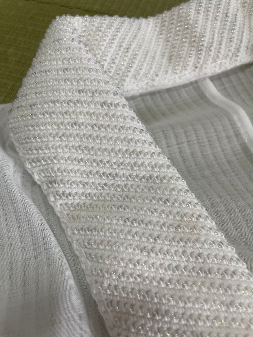 爽竹長襦袢　ビーズ半襟付き