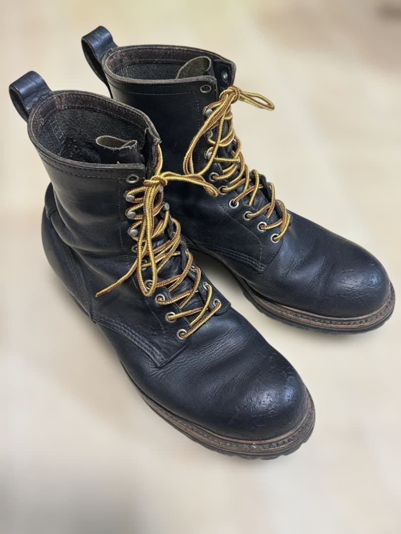 レッドウイング ロガーブーツ 茶芯 60〜70's プリント羽タグ