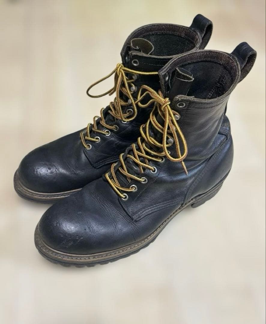 レッドウイング ロガーブーツ 茶芯 60〜70's プリント羽タグ