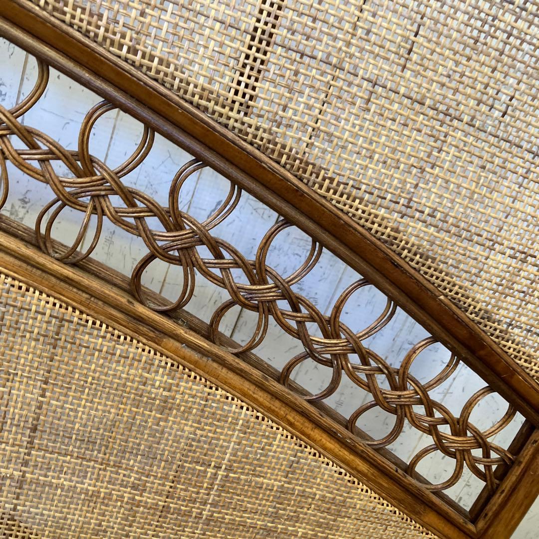 昭和レトロ エスニック ラタンパーテーション 衝立 間仕切り 仕切り 古道具