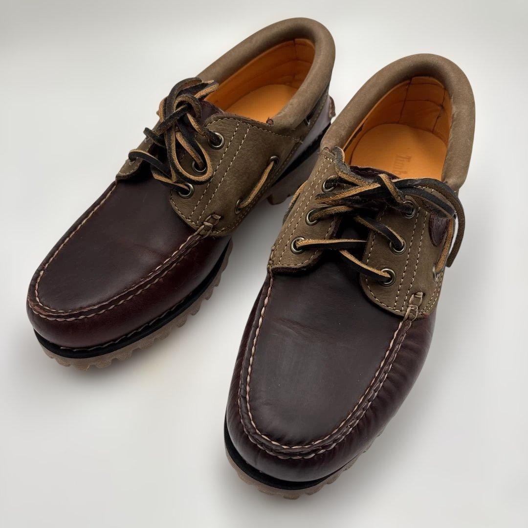 【極美品】TIMBERLAND　3EYE デッキシューズ　革靴　ブーツ　25