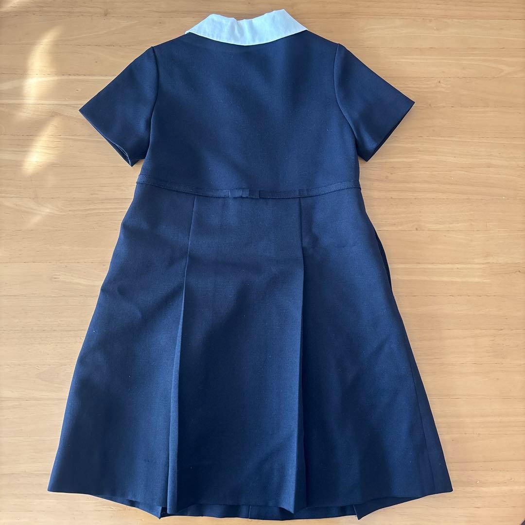 Perle Bon 半袖ワンピース 115 ネイビー