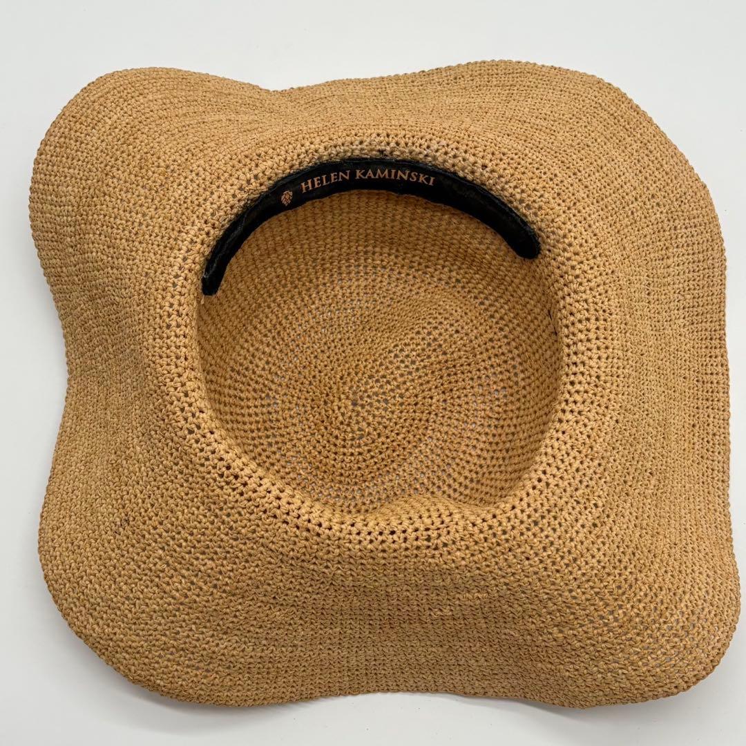 ヘレンカミンスキー　麦わら帽子　ラフィアハット　ナチュラル