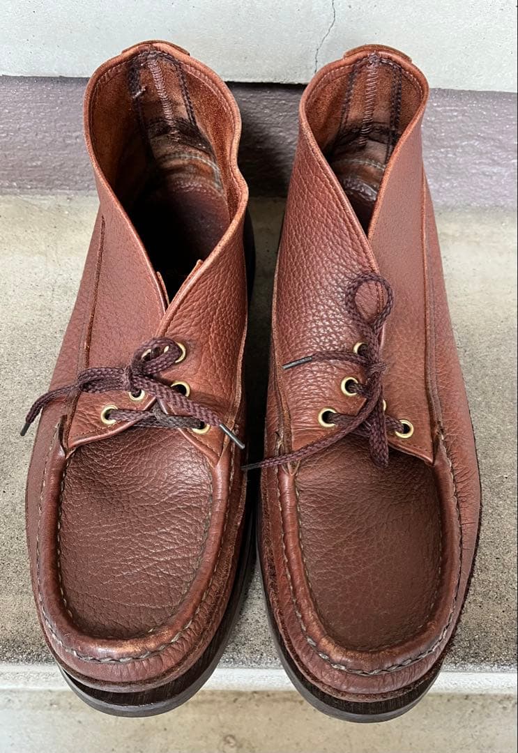 S*g様 ラッセルモカシン　スポーティングクレイチャッカ　　ブラウンレザー　28