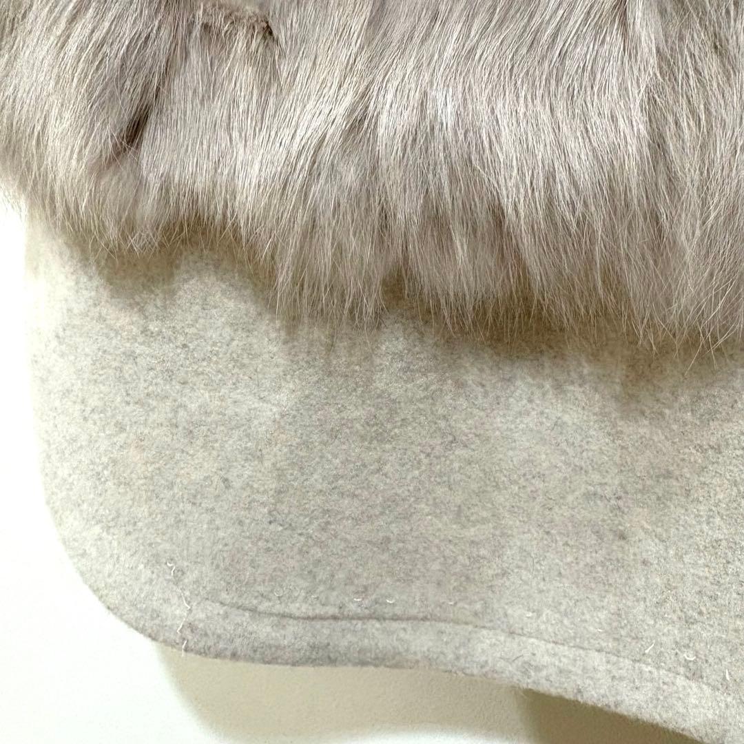 エイミーロウ 美品 ラビットファーベスト ベージュ