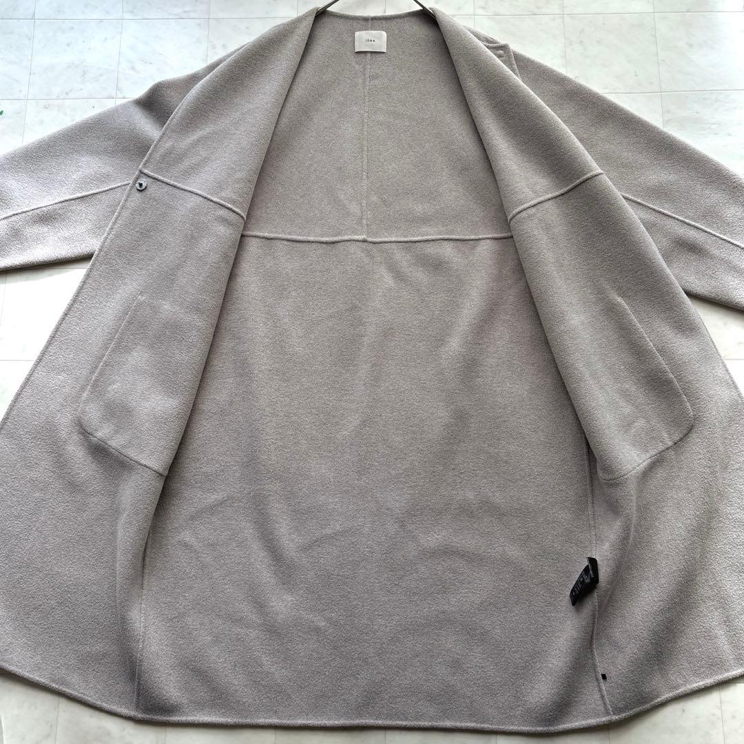 イエナ ノンミュールジングウールリバーコート 羽織り アウター グレー系 38