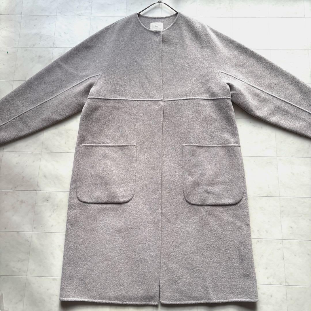 イエナ ノンミュールジングウールリバーコート 羽織り アウター グレー系 38