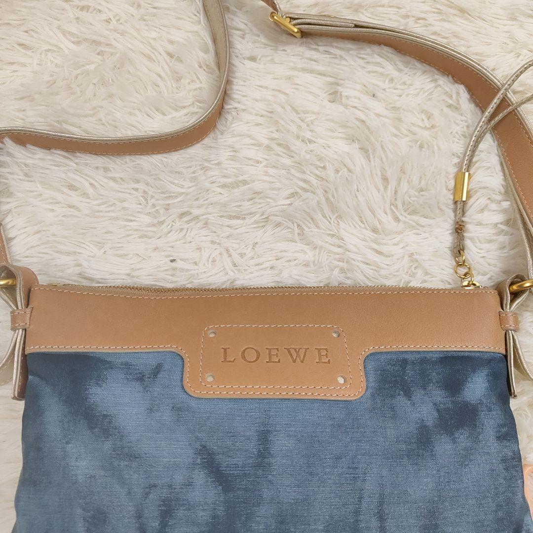 本日限定価格　LOEWE ショルダーバッグ ブルー アナグラム A4相当収納可