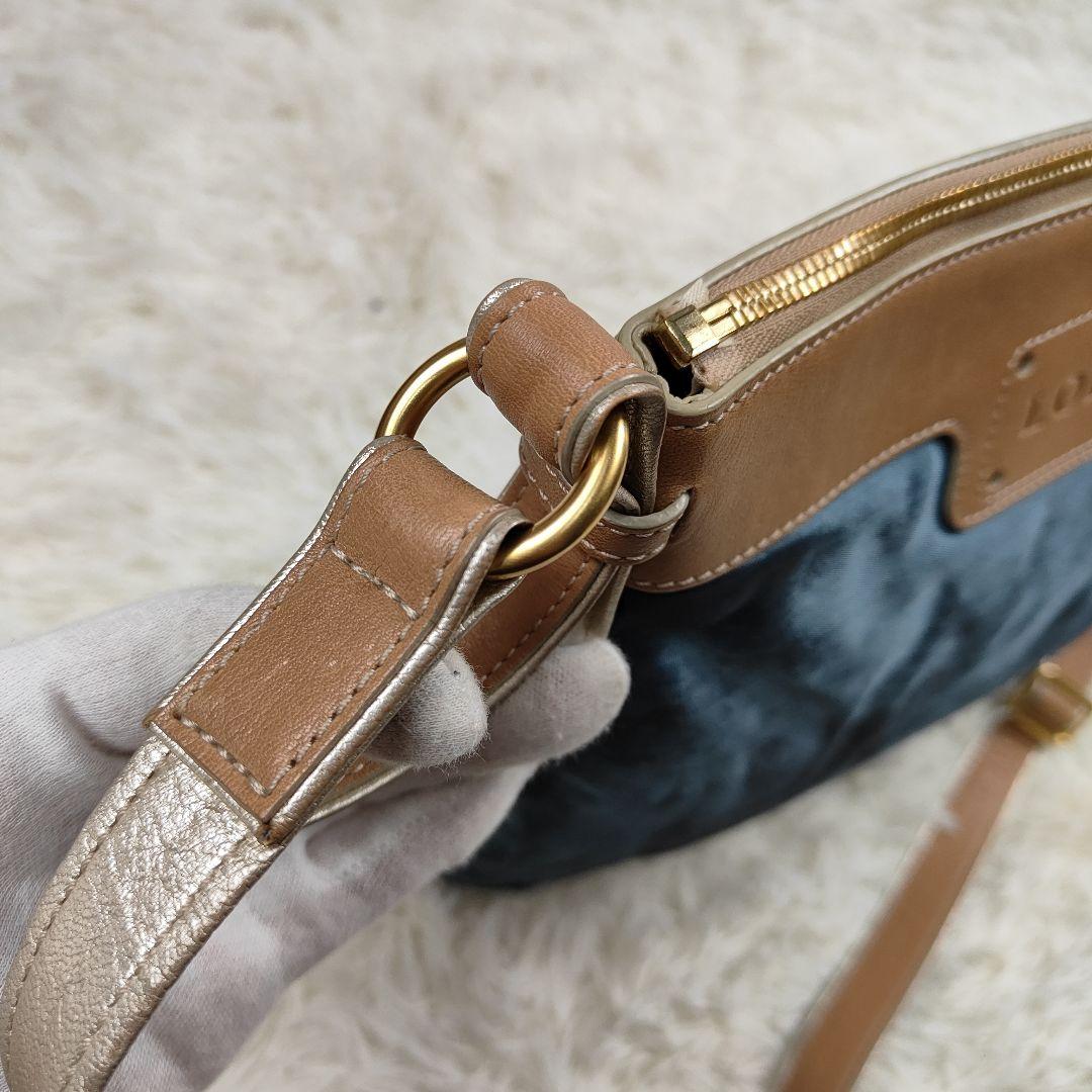 本日限定価格　LOEWE ショルダーバッグ ブルー アナグラム A4相当収納可