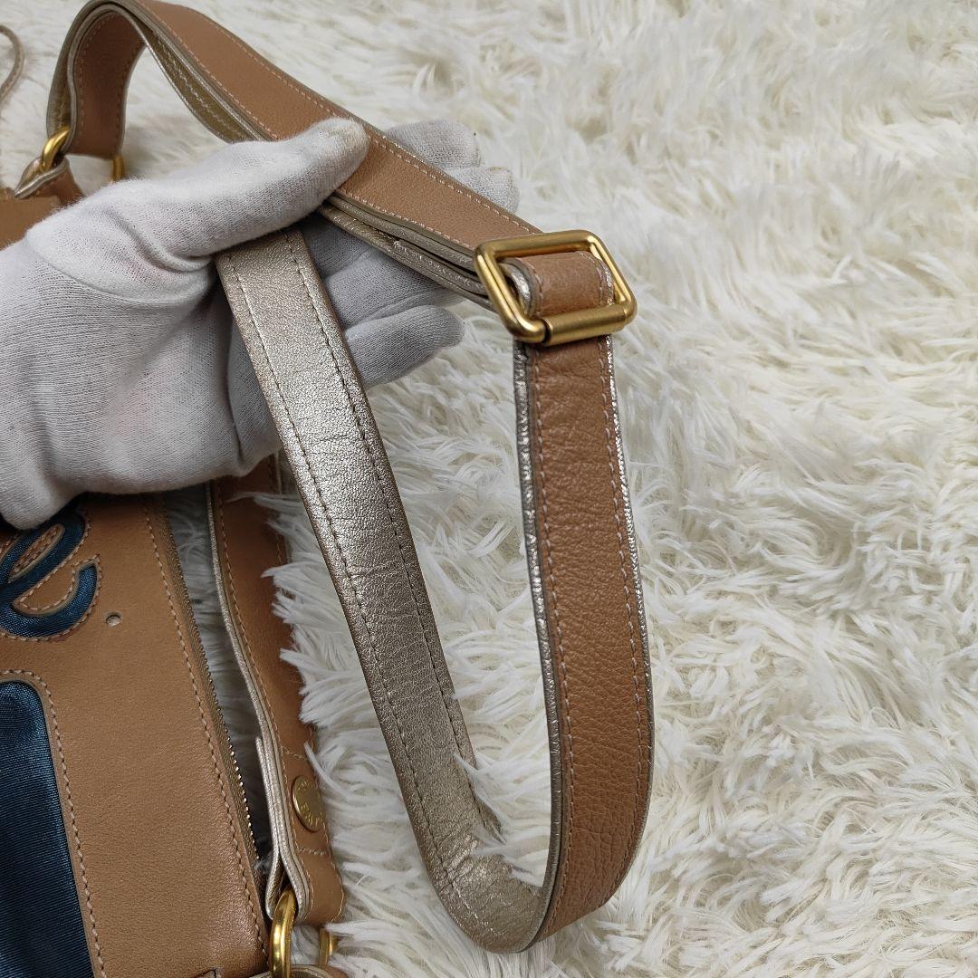 本日限定価格　LOEWE ショルダーバッグ ブルー アナグラム A4相当収納可