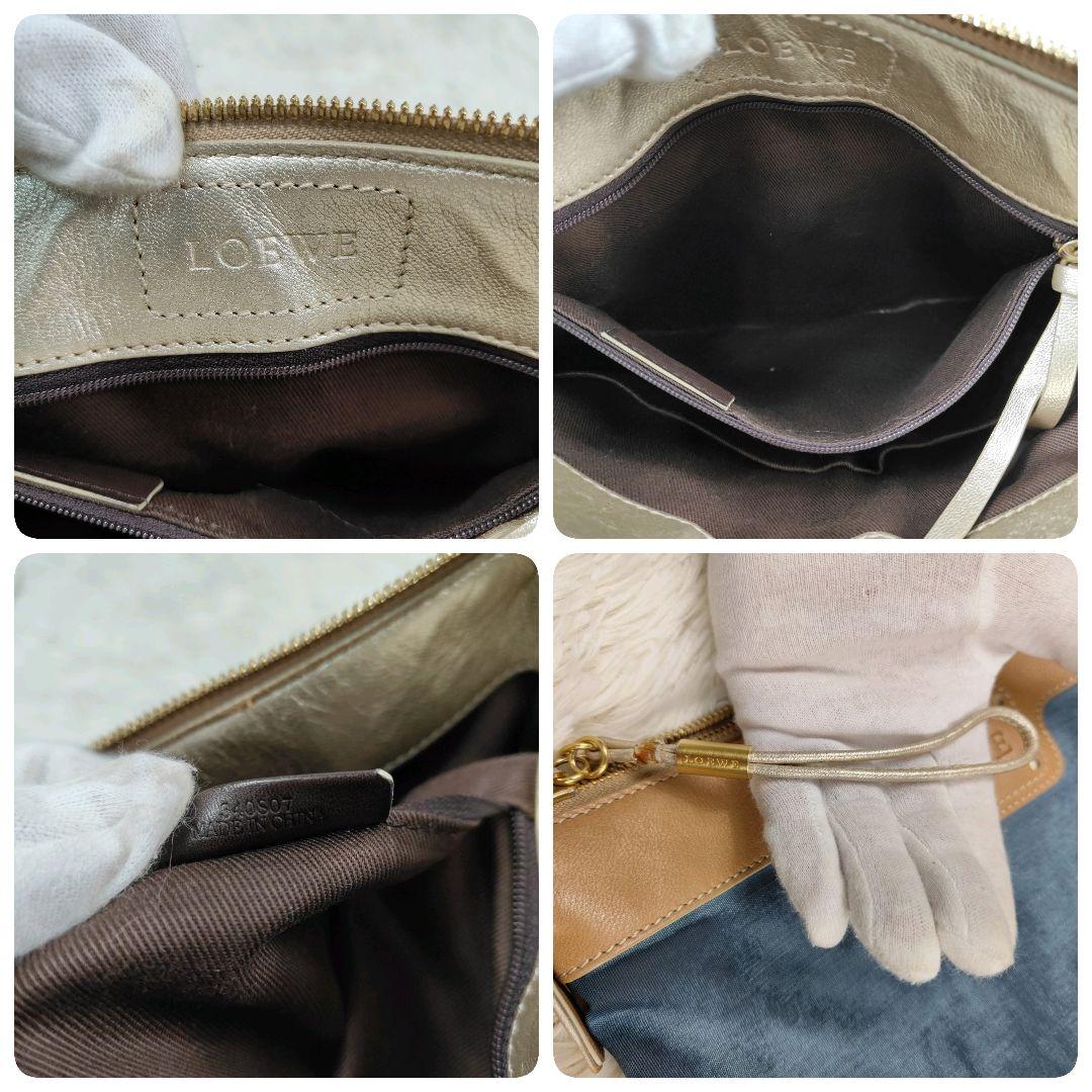 本日限定価格　LOEWE ショルダーバッグ ブルー アナグラム A4相当収納可