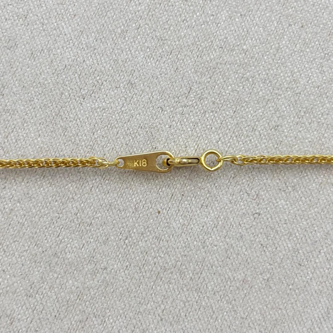 極美品K18金 ゴールド 細いチェーンネックレス 1.9g