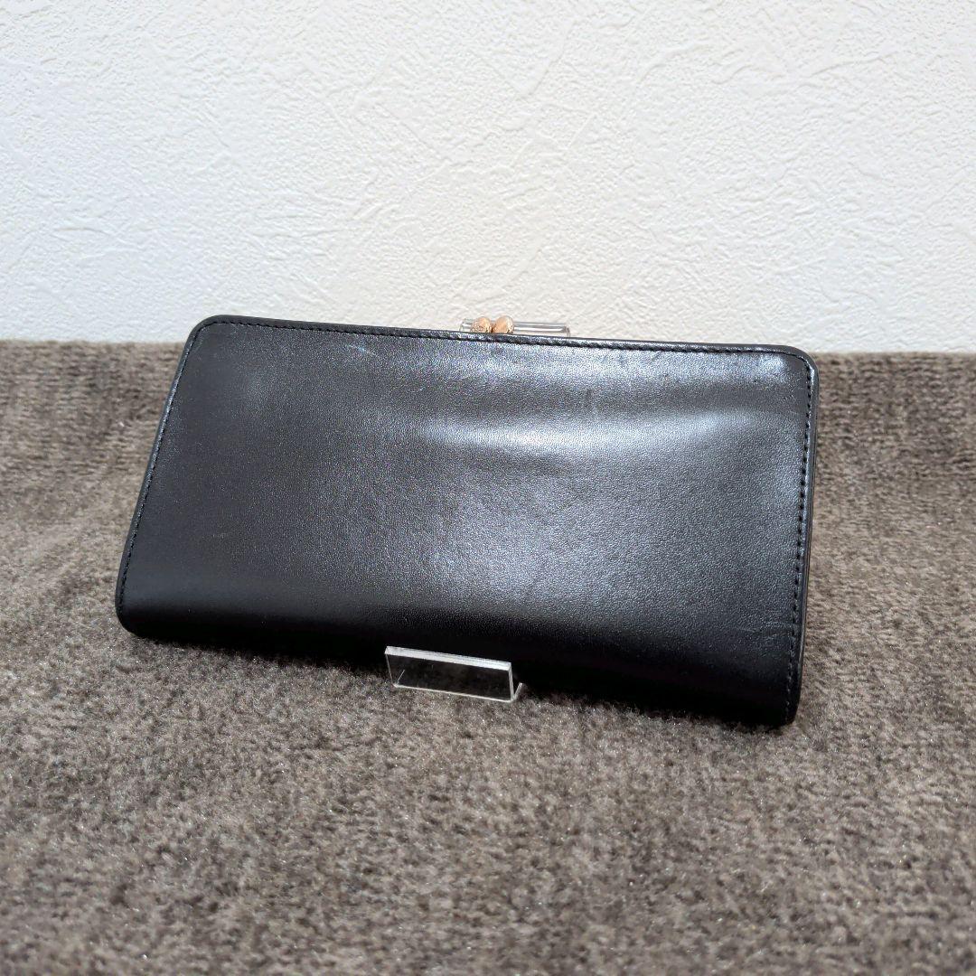 箱付美品✨️　VivienneWestwood　長財布　ブラック　オーブ　がま口