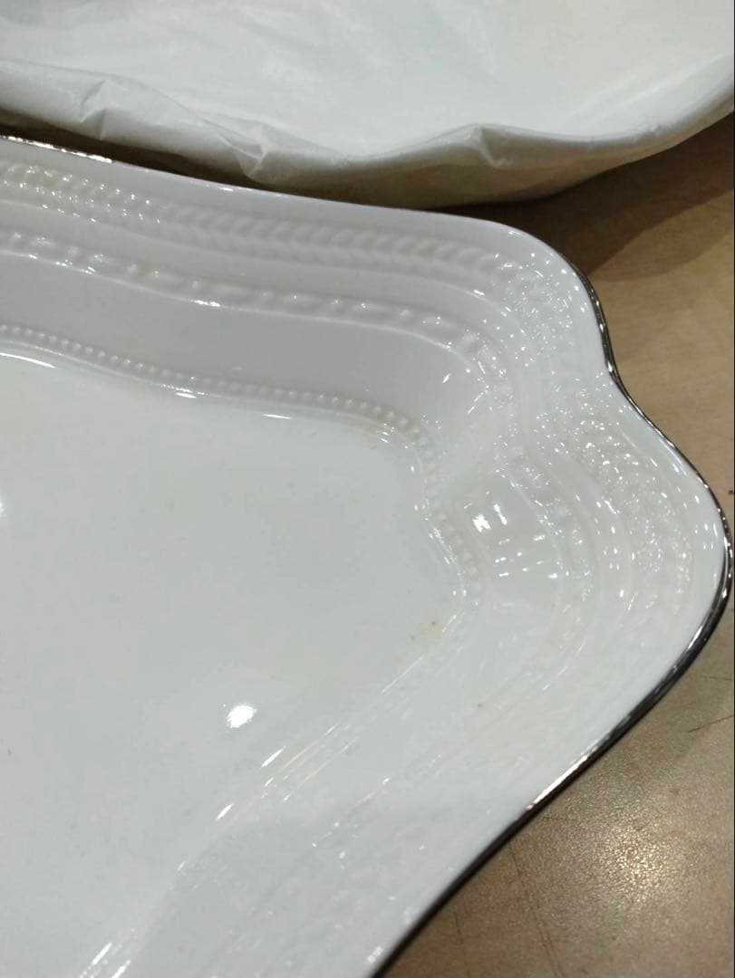 新品❗ウェッジウッド　インタグリオ プラチナ ダイヤディッシュ5枚セット