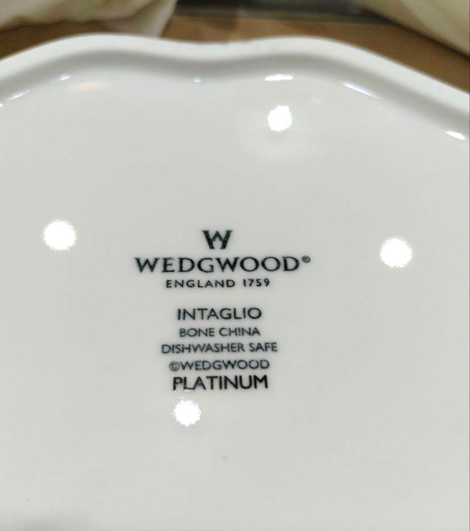 新品❗ウェッジウッド　インタグリオ プラチナ ダイヤディッシュ5枚セット
