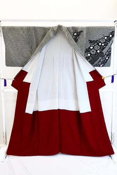 ★専用★美品 訪問着 黒 総絞り 熨斗 枝花 身丈161cm 裄丈68cm