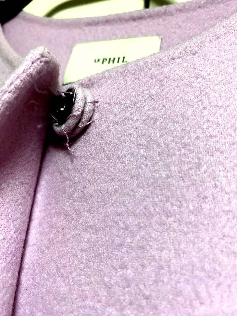 ルフィル LE PHIL ソフトウールリバーポンチョコート ピンク 1