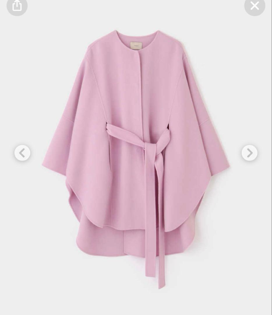 ルフィル LE PHIL ソフトウールリバーポンチョコート ピンク 1