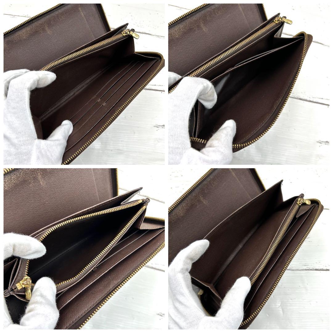 ルイヴィトン ジッピーオーガナイザー ダミエ ラウンドジップ ブラウン 長財布