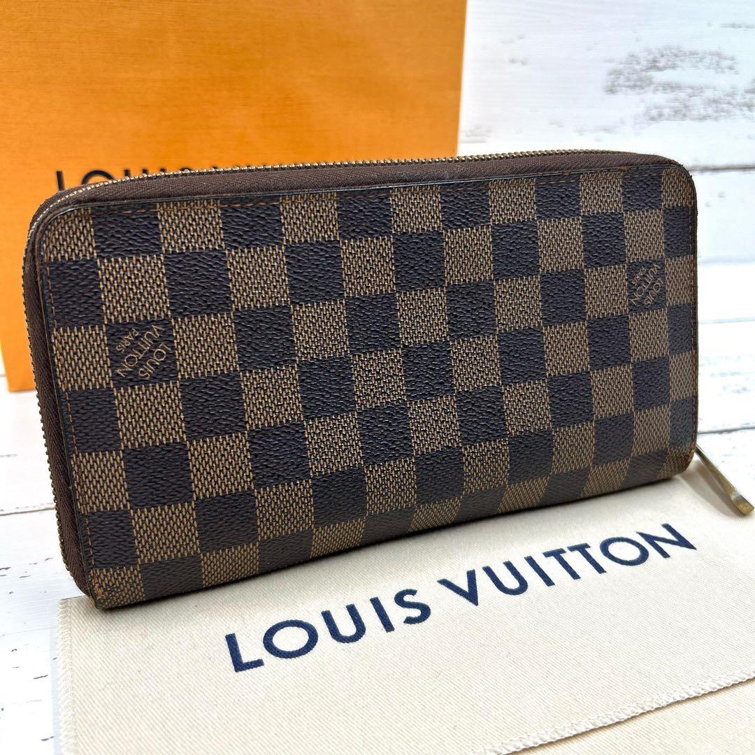 ルイヴィトン ジッピーオーガナイザー ダミエ ラウンドジップ ブラウン 長財布