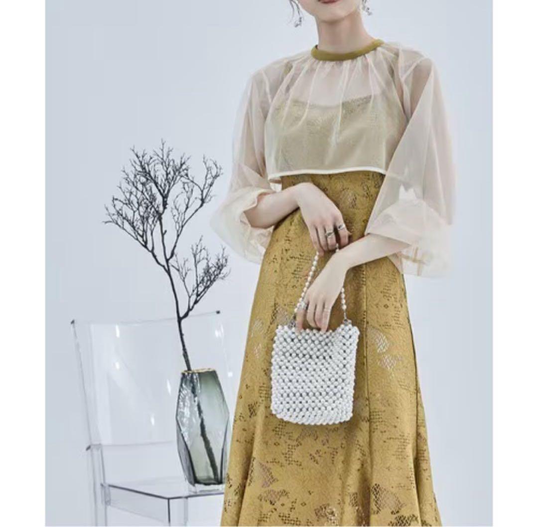 5★新品タグ付き★ドリードール　3wayシフォンボレロ&レースキャミドレス　L