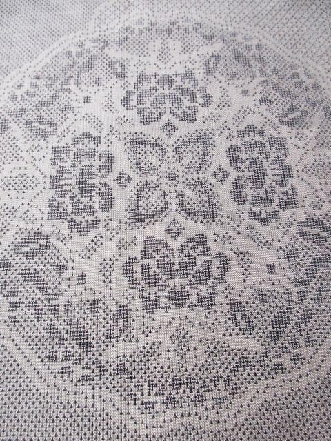 新古品！三越製＊白大島紬＊９マルキ＊本場大島紬＊鏡裏文＊着物＊１６０ｃｍ＊裄６２