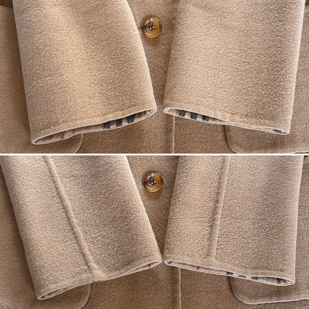 美品✨【バーバリーロンドン】カシミヤ混ウール ダブルフェイスコート キャメル38
