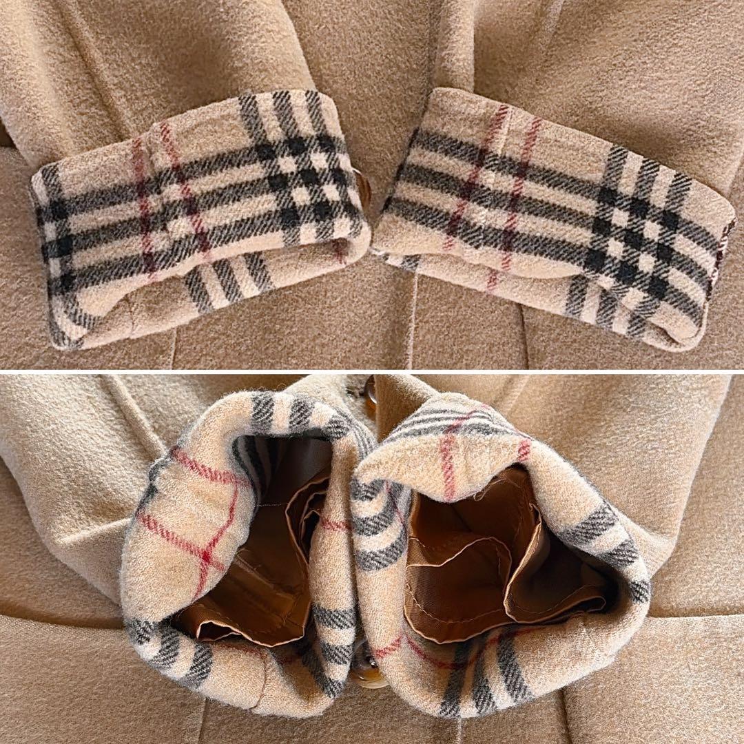 美品✨【バーバリーロンドン】カシミヤ混ウール ダブルフェイスコート キャメル38