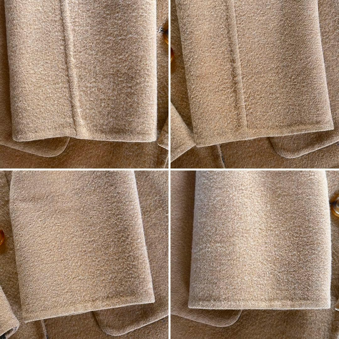 美品✨【バーバリーロンドン】カシミヤ混ウール ダブルフェイスコート キャメル38