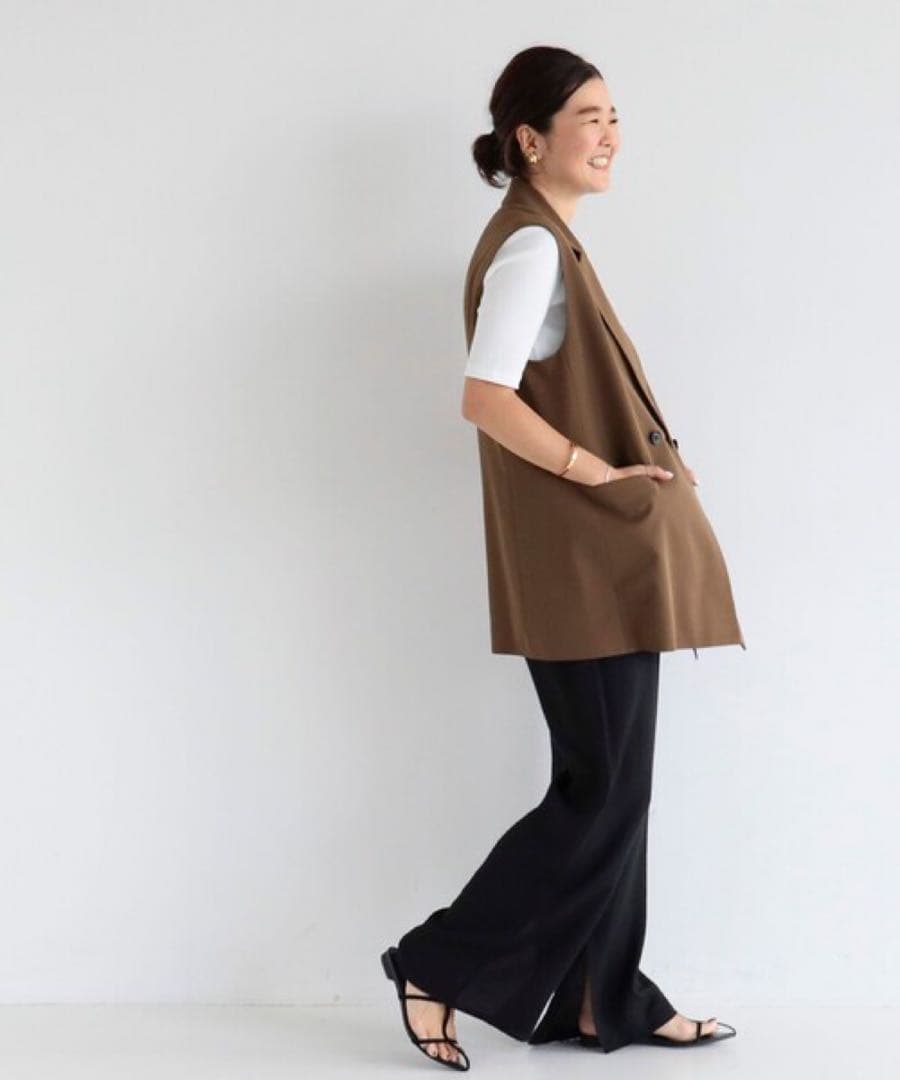 未使用近　デミルクスビームス　ドライツイル 2ボタン ジレ