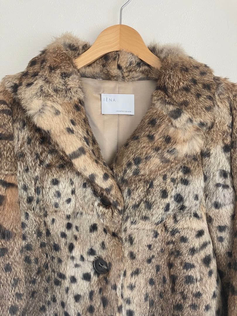 新品　IENA イエナ ブルゾン　コート　リアルファー　レオパード パーティ