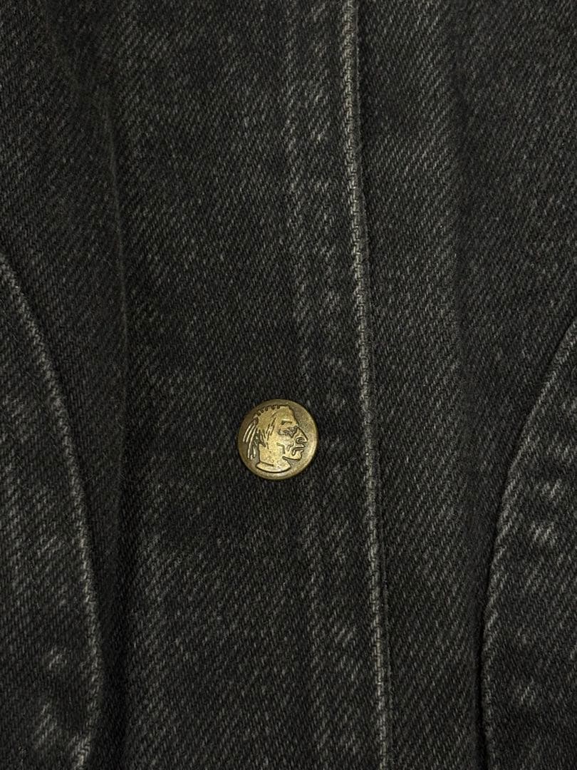 Woolrich ブラック カバーオール 襟レザー USA製 comoli