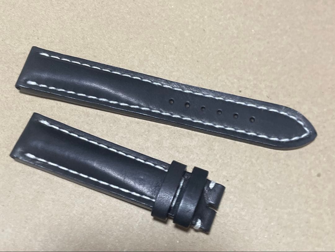 ブライトリング　皮ベルト　20-18 黒　ラス1