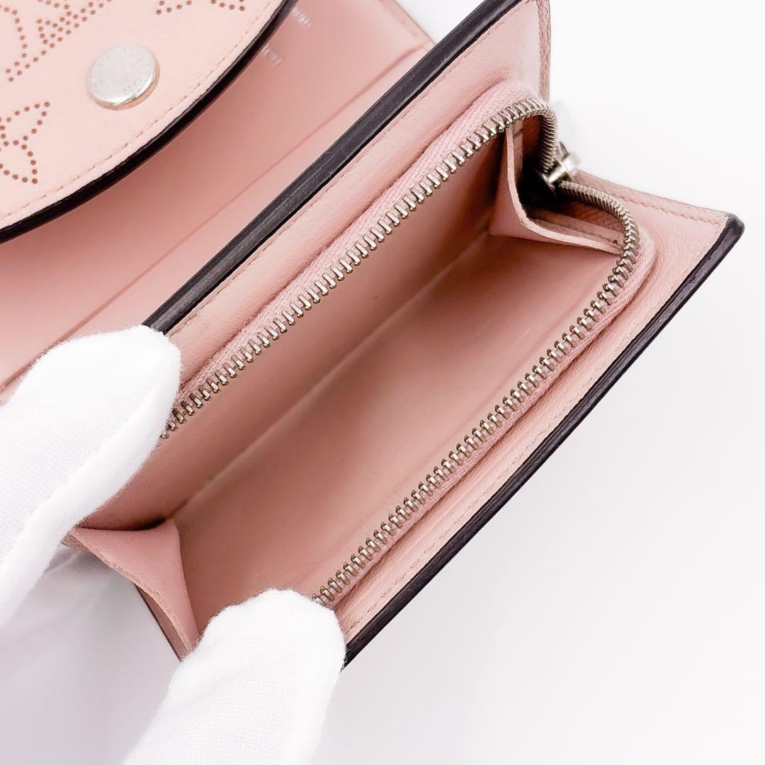 【超美品】ルイヴィトン マヒナ ポルトフォイユ イリスXS マグノリア 三つ折り