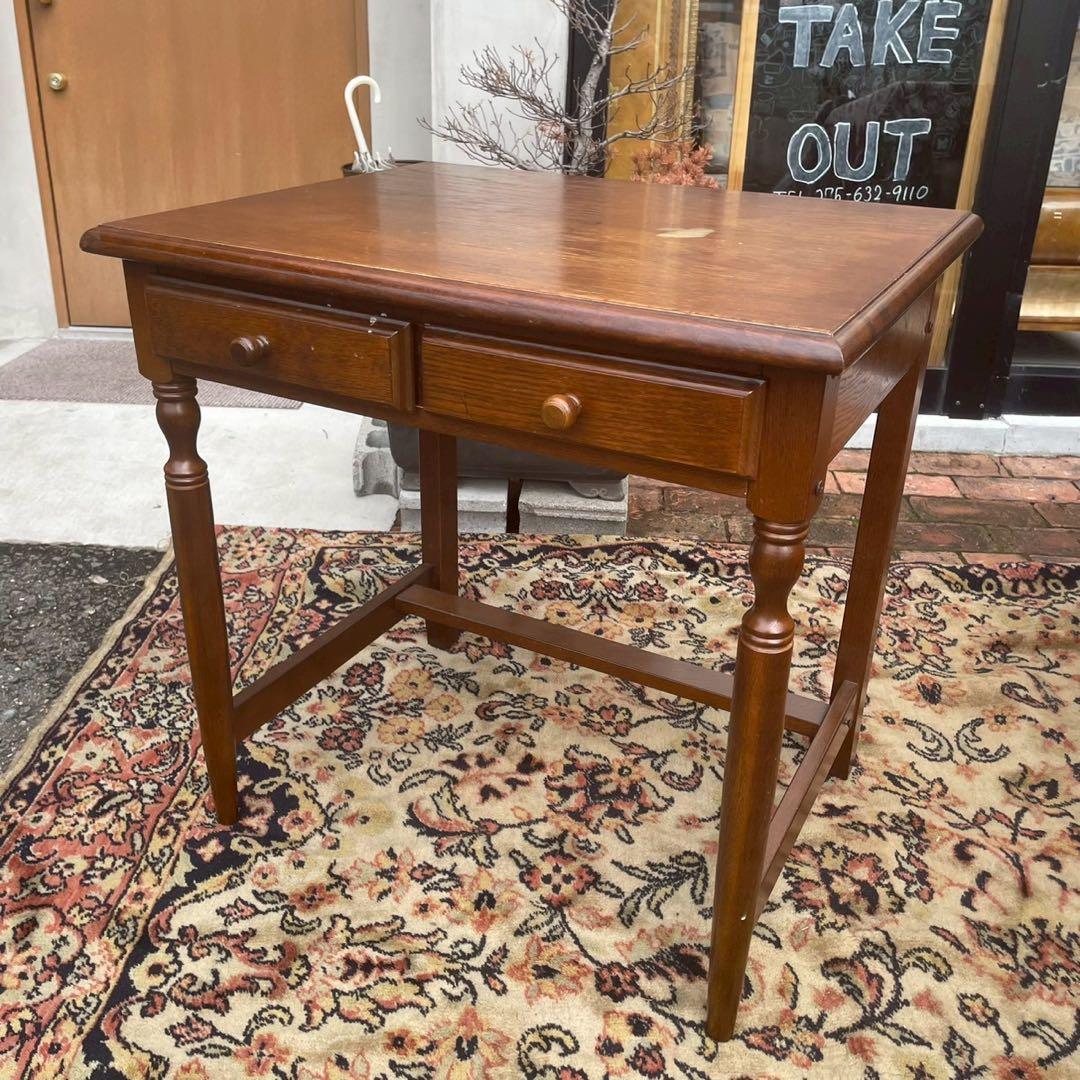 木製パーソナルデスク　アンティーク調