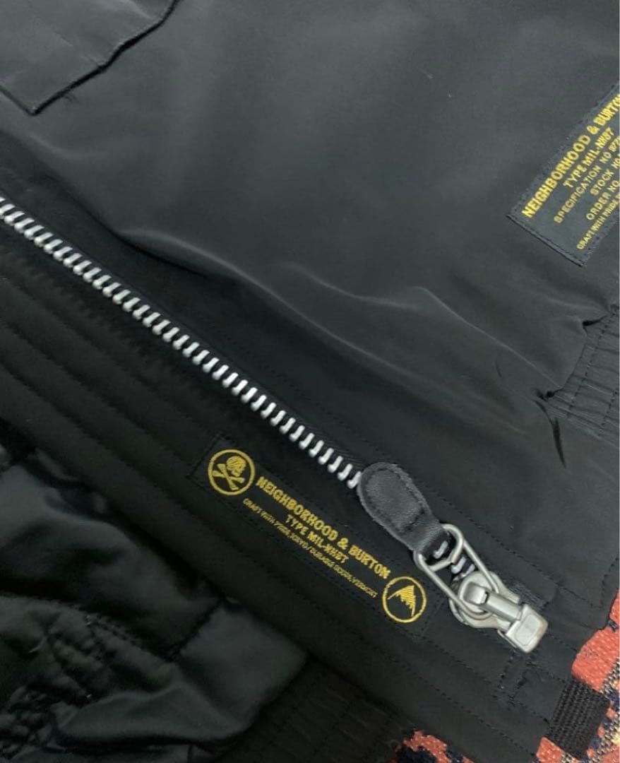 名作美品ネイバーフッド×バートン　WEP G-8　フライトジャケットMA-1　黒