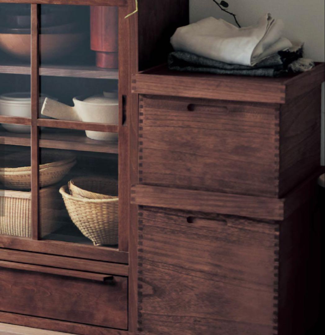 あたらしくて懐かしい。茶箱風ボックス ＜小／大＞【重ねて使える収納ボックス】