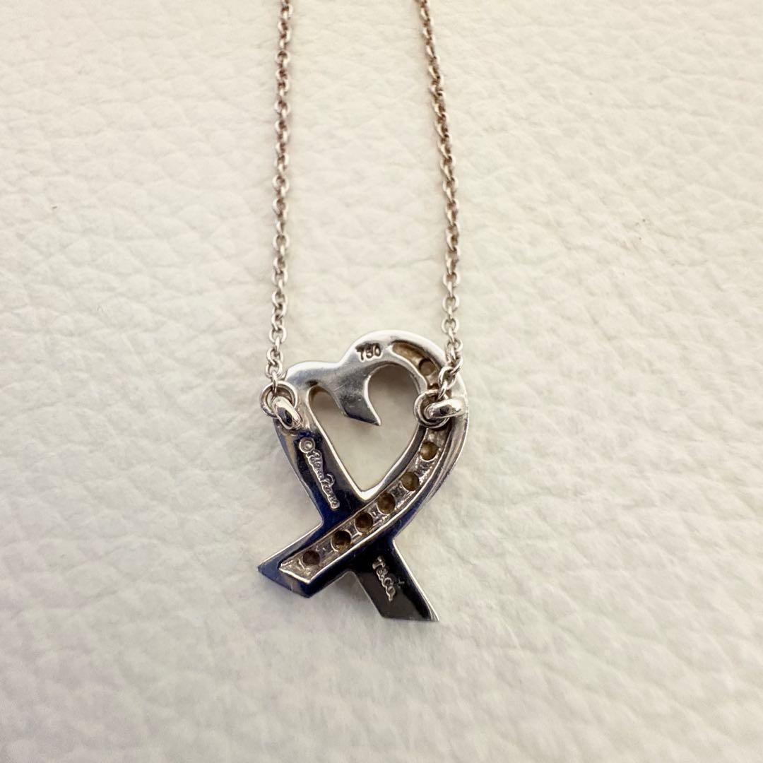 専用　美品　ティファニー　ラビングハート　ダイヤ　ネックレス　ホワイトゴールド