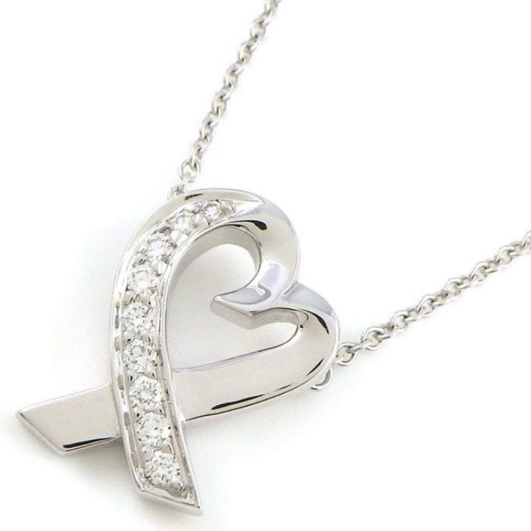 専用　美品　ティファニー　ラビングハート　ダイヤ　ネックレス　ホワイトゴールド