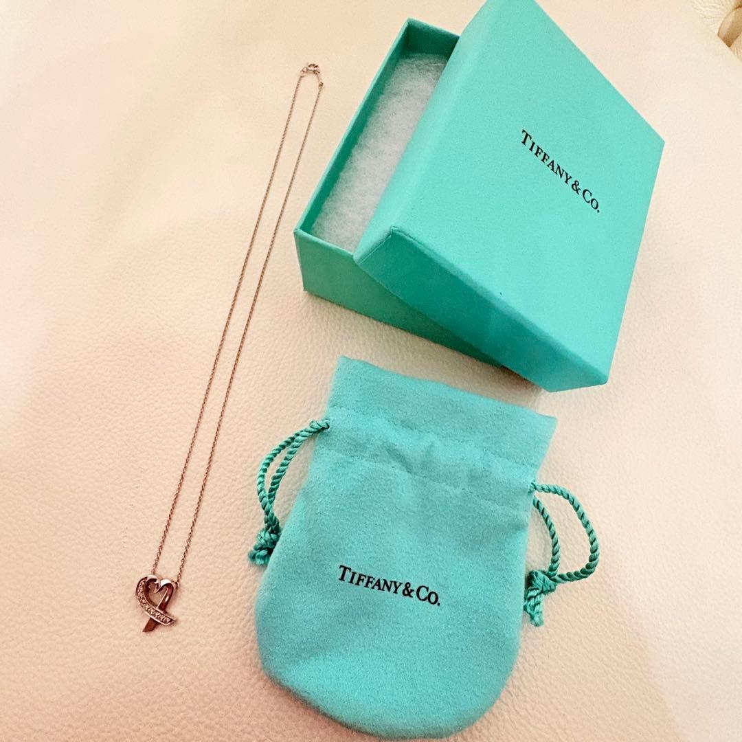 専用　美品　ティファニー　ラビングハート　ダイヤ　ネックレス　ホワイトゴールド