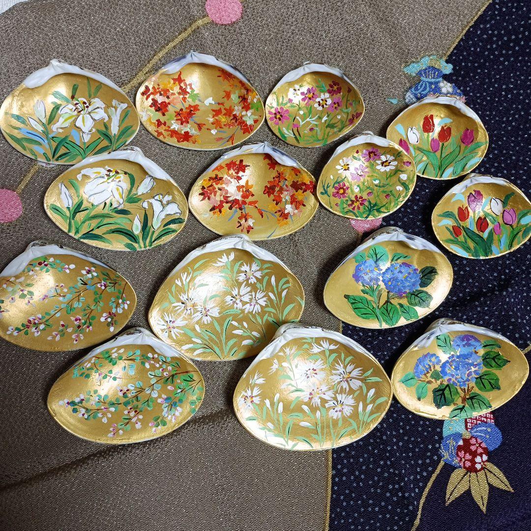 江戸友禅　貝合わせ　 7組セット