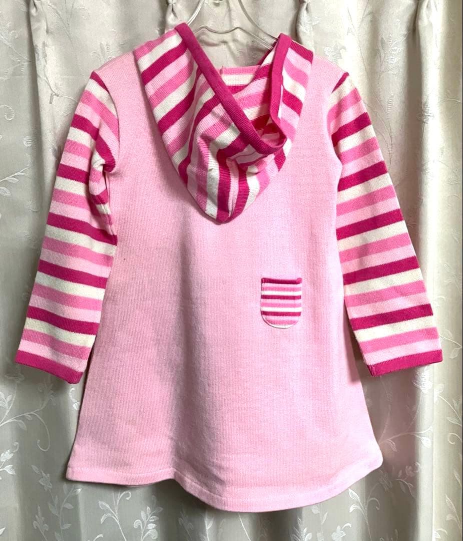 【平成レトロ】メゾピアノ　ミミちゃんフード付きニットワンピース