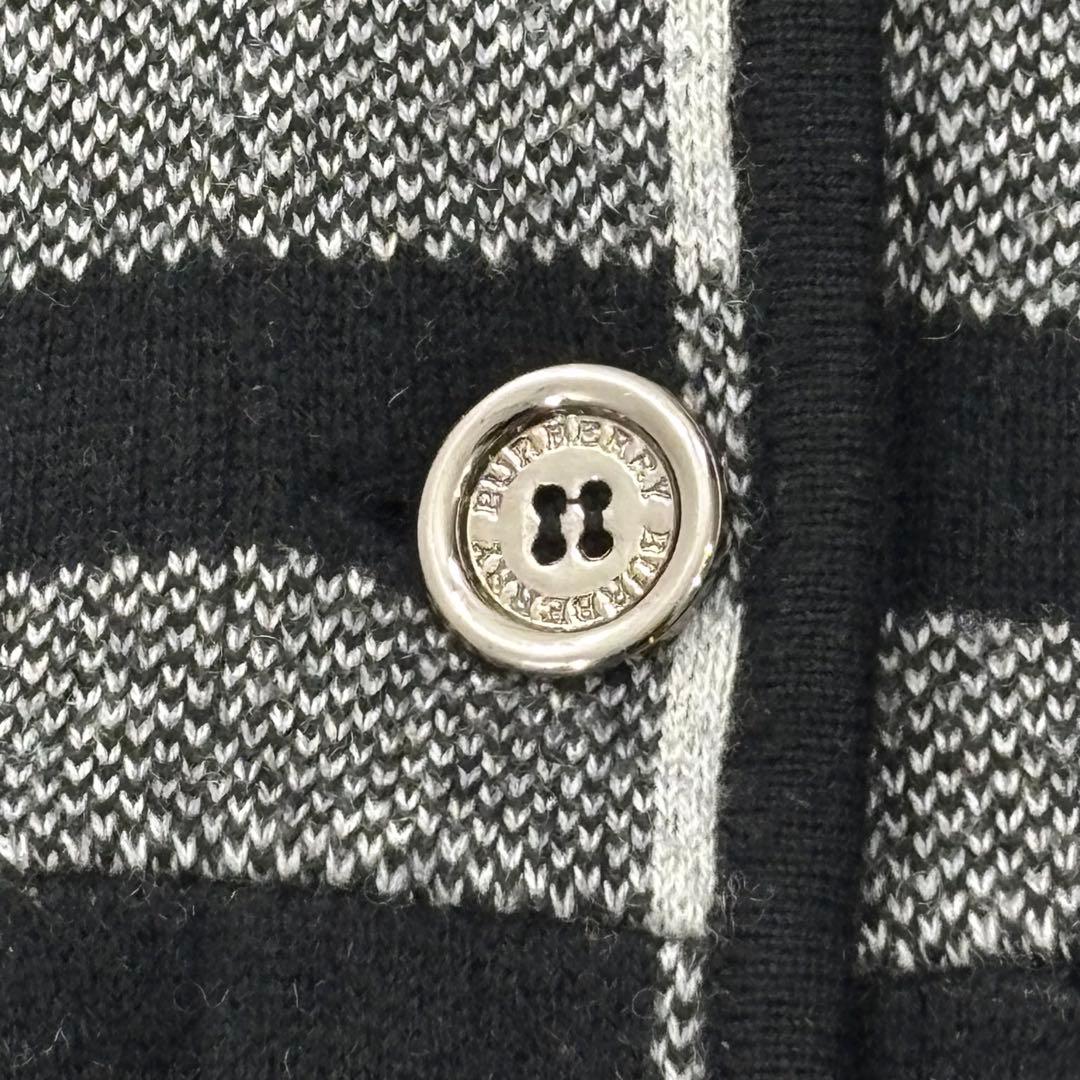 美品✨希少デザイン　バーバリーロンドン　ニットコート　カシミヤ混　メガチェック