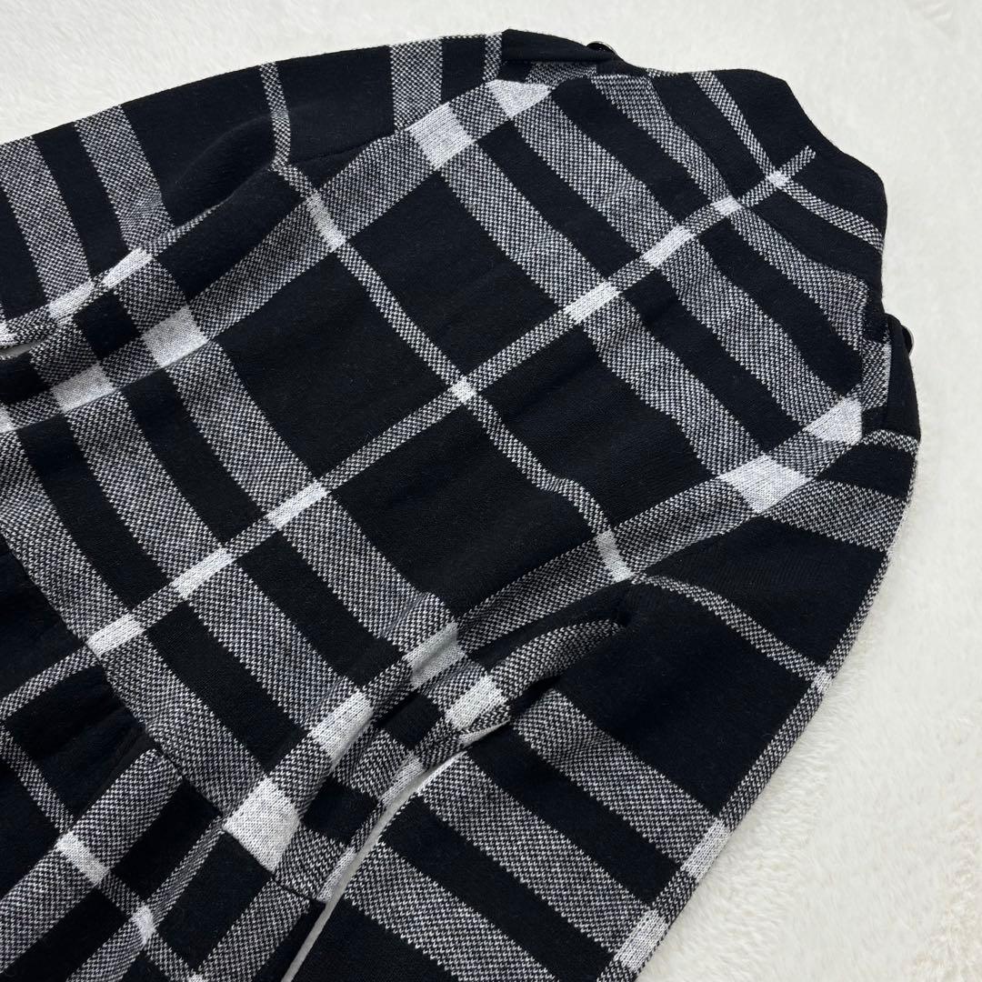 美品✨希少デザイン　バーバリーロンドン　ニットコート　カシミヤ混　メガチェック