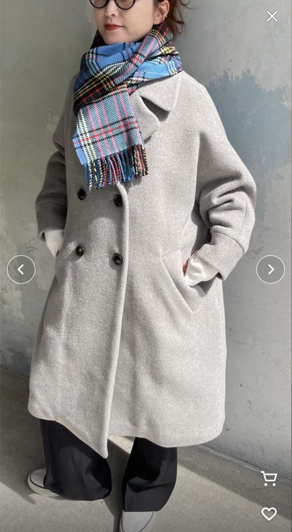 【美品】Joshua Ellis ウールマフラー チェック柄