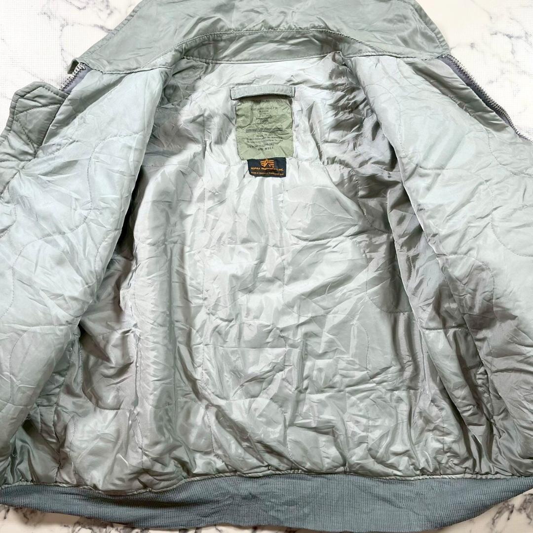 ✨90s/CWU-45P✨ (XL) ALPHA シルバー フライトジャケット