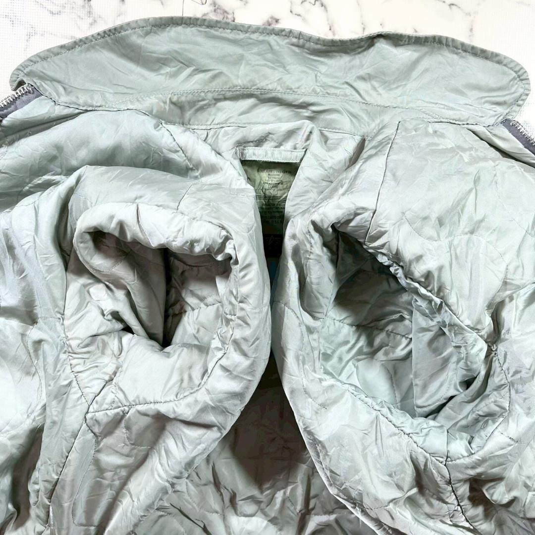 ✨90s/CWU-45P✨ (XL) ALPHA シルバー フライトジャケット