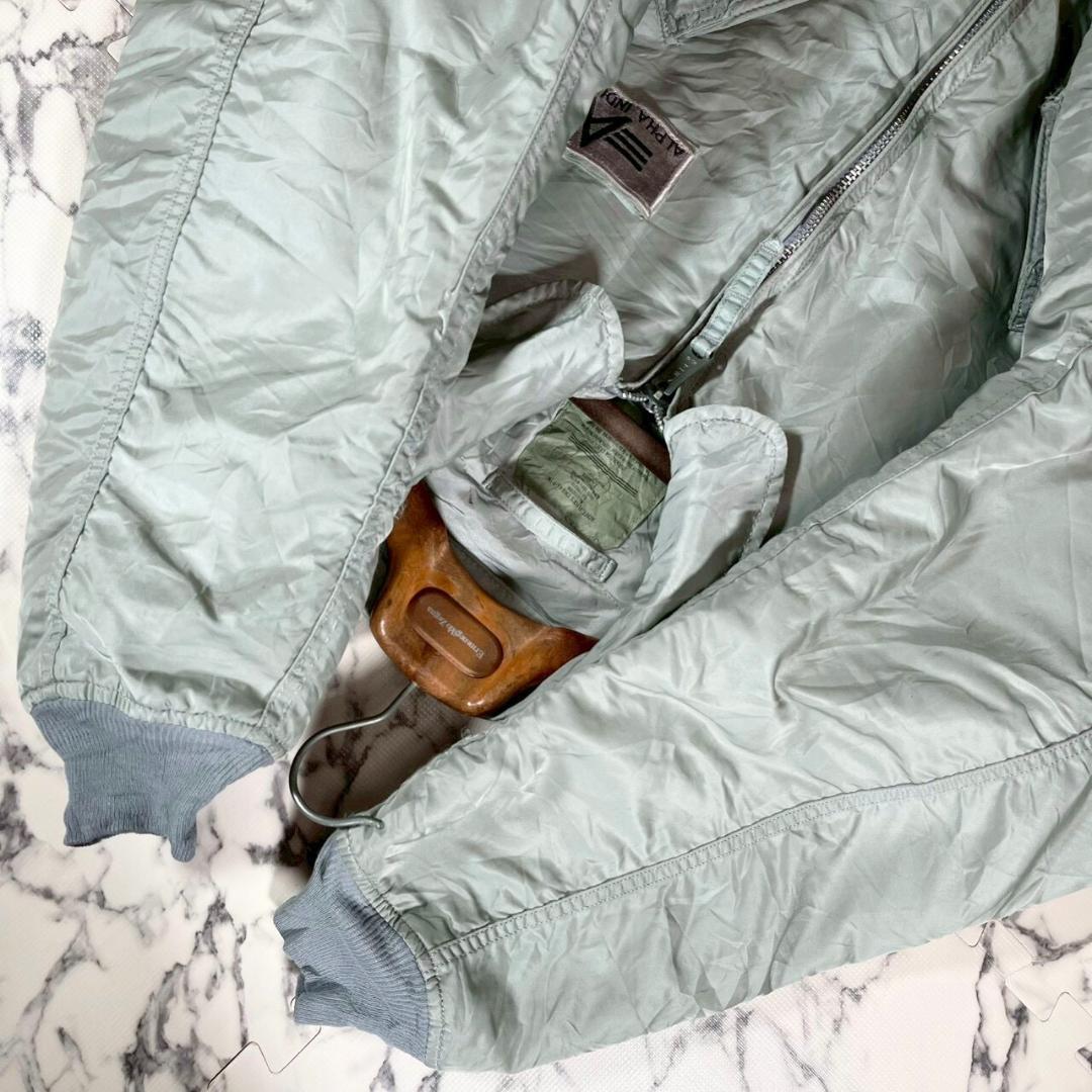 ✨90s/CWU-45P✨ (XL) ALPHA シルバー フライトジャケット