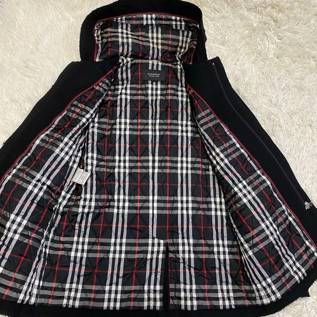 【美品✨】バーバリーブラックレベール ダッフルコート ノバチェック ホースロゴL