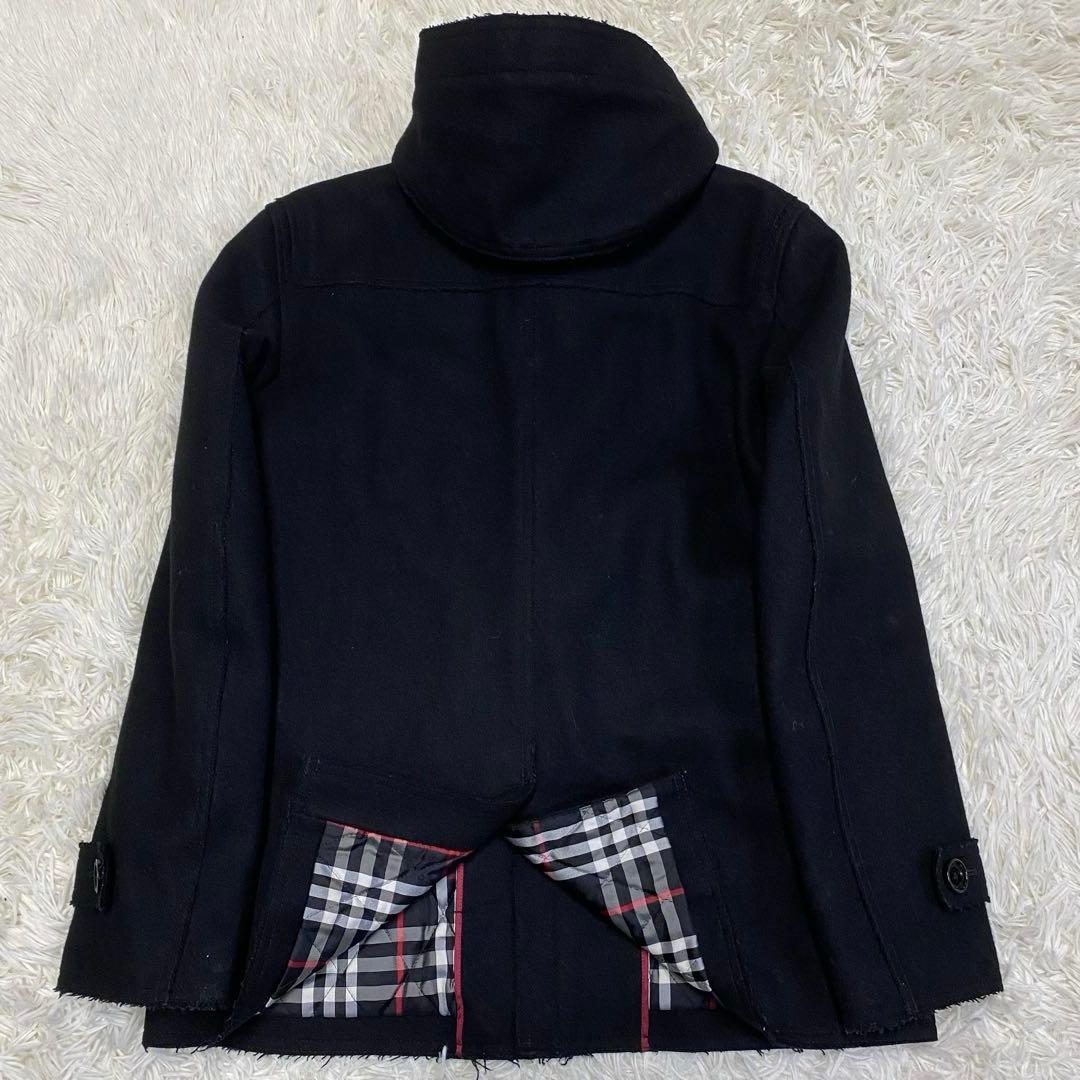 【美品✨】バーバリーブラックレベール ダッフルコート ノバチェック ホースロゴL